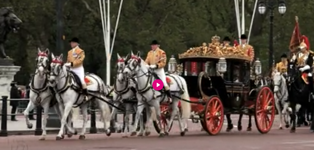 The Royal Coach retuning from the State Opening of Parliament Ceremony